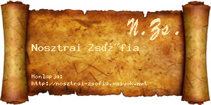 Nosztrai Zsófia névjegykártya