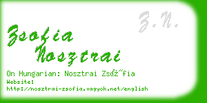 zsofia nosztrai business card